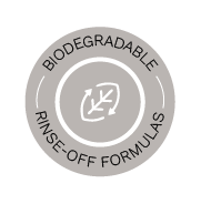 Biodegradable rinse-off formulas
